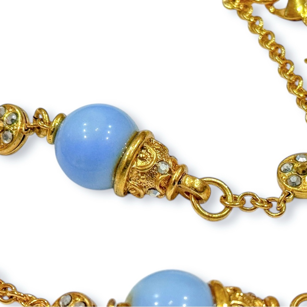 Barrera Long 48” Necklace with Multicolor Pastel Beads and Crystal Accents - Picture 11 of 17